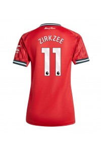 Manchester United Joshua Zirkzee #11 Fotballdrakt Hjemme Klær Dame 2025-26 Korte ermer